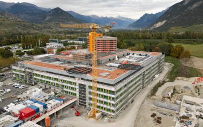 10.2023 : Chantier de l’Hôpital de Sion – Construction des héliports